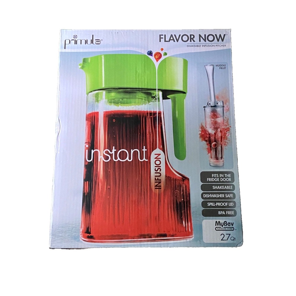 Beverage‎ Infuser Pitcher Primula Tea Flavor Ststem 2.7 Qt Green 3739 Brand New